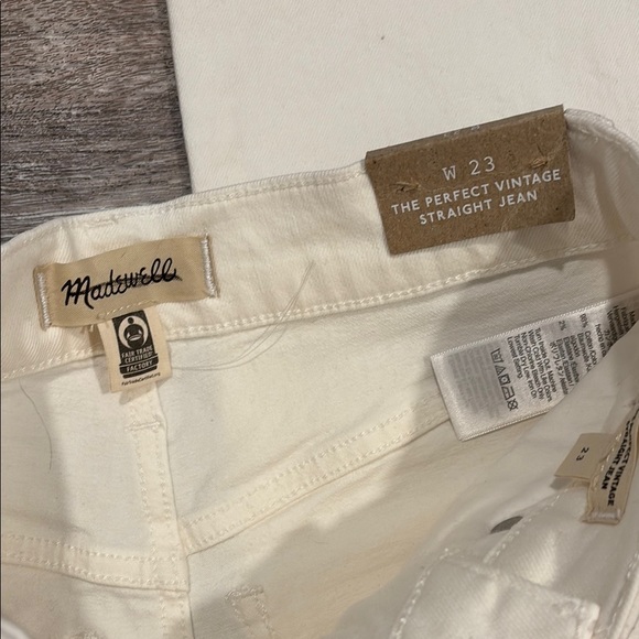 Madewell Cream High Rise Jeans - Picture 2 of 3
